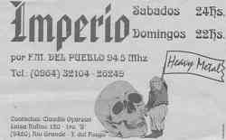 Radio`Imperio from Tierra del Fuego/Fireland in the Polar South