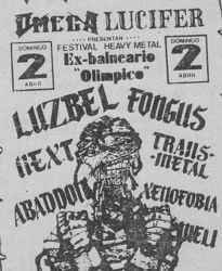Concert flyer from the mid 80s